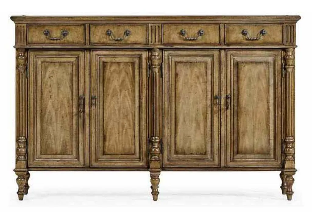 Jonathan Charles 492973-DTM Traditional Double Narrow Cabinet with Twin Cupboards Jonathan Charles 492973-DTM Traditional Double Narrow Cabinet with Twin Cupboards