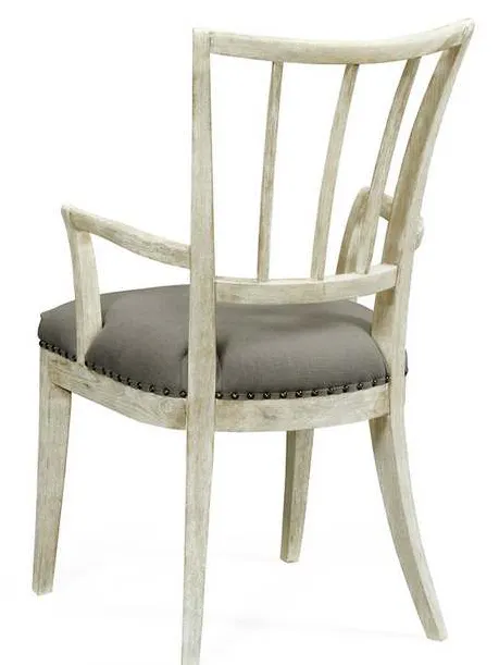 Jonathan Charles 530204-AC-WAA William Yeoward Bywater Washed Acacia Carver Arm Chair Jonathan Charles 530204-AC-WAA William Yeoward Bywater Washed Acacia Carver Arm Chair