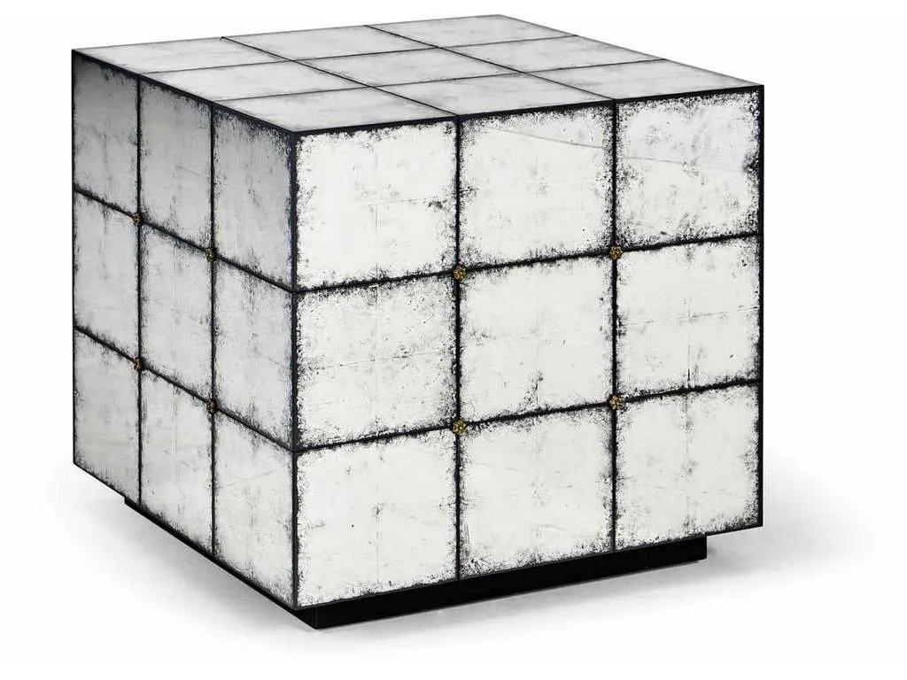 Jonathan Charles 007-3-BN2-EGL Luna Square End Table