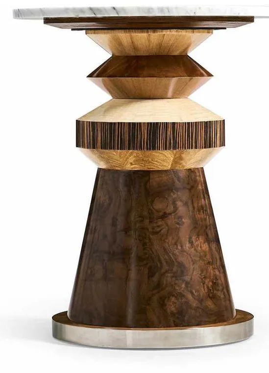 Jonathan Charles 007-3-DQ1-NCL Rook Round Accent Table Jonathan Charles 007-3-DQ1-NCL Rook Round Accent Table