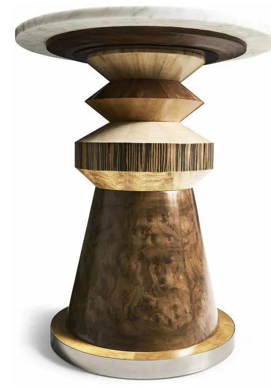 Jonathan Charles 007-3-DQ1-NCL Rook Round Accent Table Jonathan Charles 007-3-DQ1-NCL Rook Round Accent Table