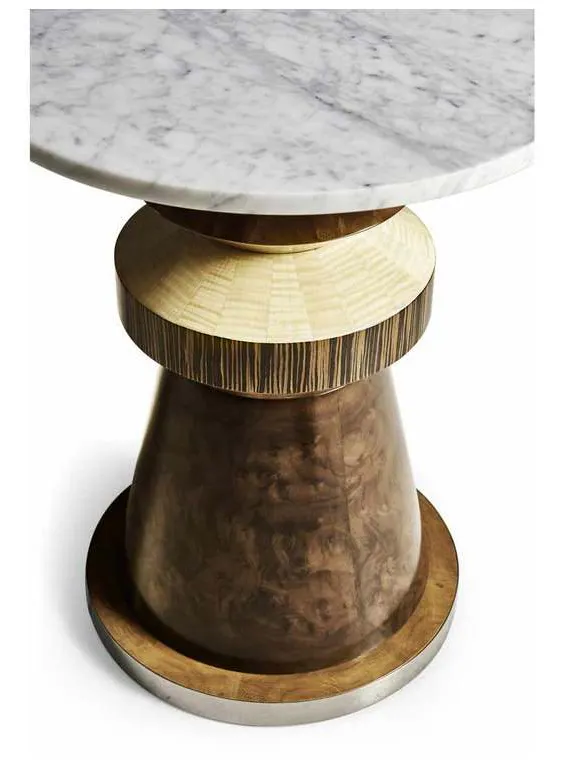 Jonathan Charles 007-3-DQ1-NCL Rook Round Accent Table Jonathan Charles 007-3-DQ1-NCL Rook Round Accent Table