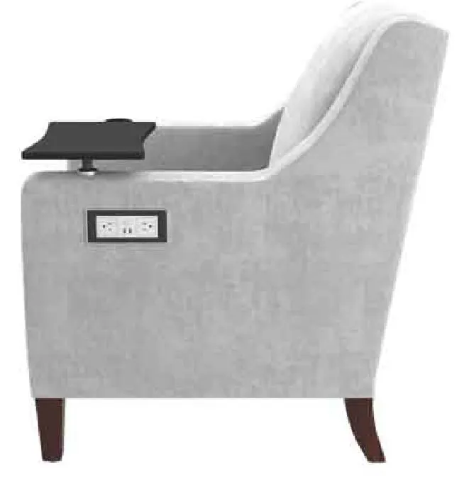 Kellex HC09489-05TPRCL Liev Chair Right Facing Tablet Top and Power Source Left Facing Cup Holder Kellex HC09489-05TPRCL Liev Chair Right Facing Tablet Top and Power Source Left Facing Cup Holder