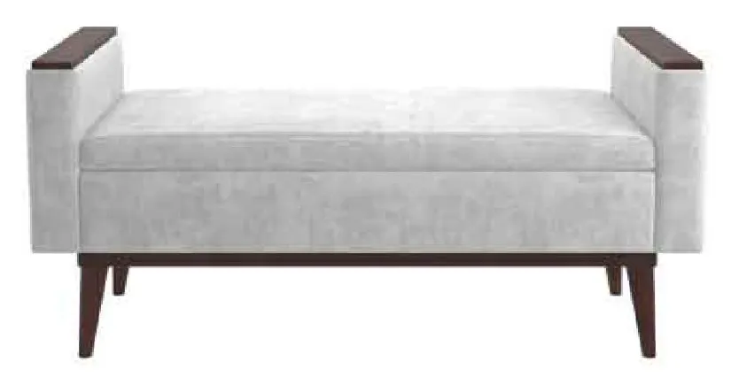 Kellex HC09660-15 Shiloh Bench With Wood Arm Caps Kellex HC09660-15 Shiloh Bench With Wood Arm Caps
