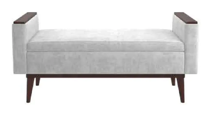 Kellex HC09660-15 Shiloh Bench With Wood Arm Caps Kellex HC09660-15 Shiloh Bench With Wood Arm Caps