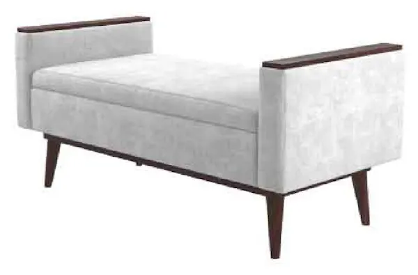 Kellex HC09660-15 Shiloh Bench With Wood Arm Caps Kellex HC09660-15 Shiloh Bench With Wood Arm Caps