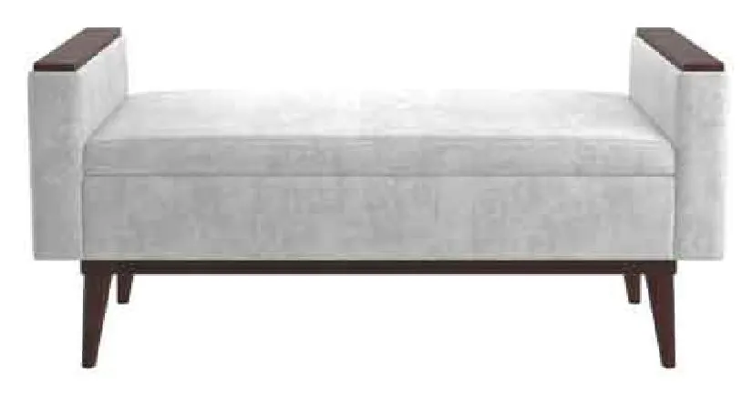 Kellex HC09660-15 Shiloh Bench With Wood Arm Caps Kellex HC09660-15 Shiloh Bench With Wood Arm Caps