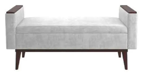 Kellex HC09660-15 Shiloh Bench With Wood Arm Caps Kellex HC09660-15 Shiloh Bench With Wood Arm Caps