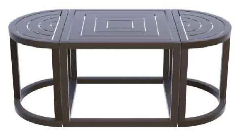 Kellex OD-HC09675-21V Grove Outdoor Oval Cocktail Table Kellex OD-HC09675-21V Grove Outdoor Oval Cocktail Table