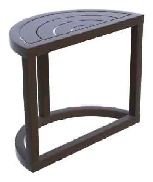 Kellex OD-HC09675-31R Grove Outdoor Crescent End Table Kellex OD-HC09675-31R Grove Outdoor Crescent End Table