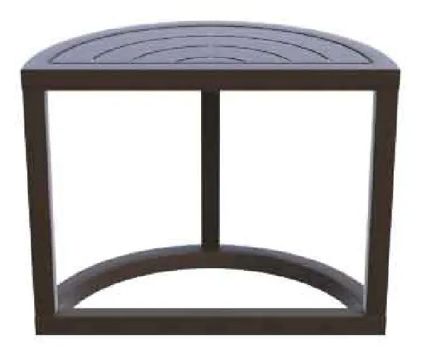 Kellex OD-HC09675-31R Grove Outdoor Crescent End Table Kellex OD-HC09675-31R Grove Outdoor Crescent End Table