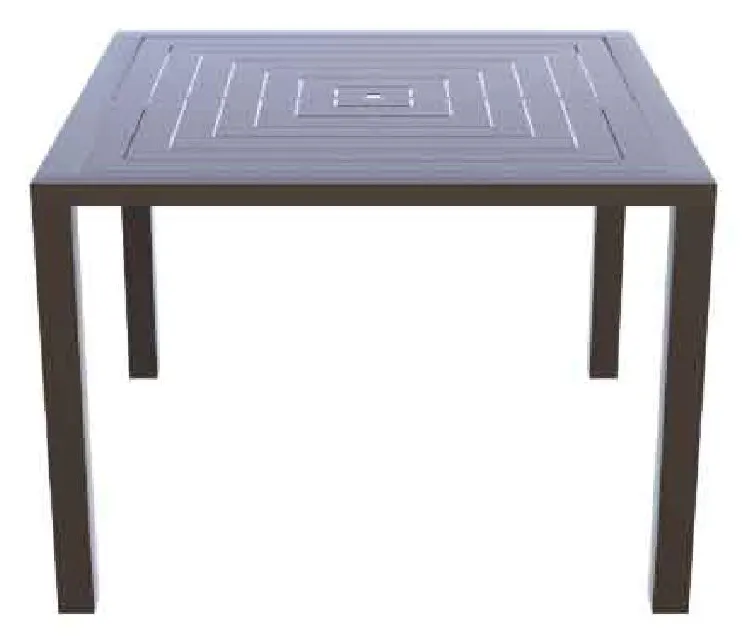 Kellex OD-HC09675-71S Grove Outdoor Square Dining Table Kellex OD-HC09675-71S Grove Outdoor Square Dining Table