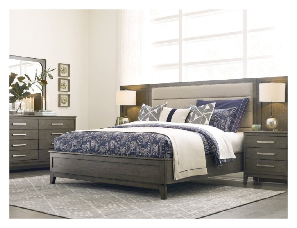 Kincaid 863-326P Cascade Ross King Upholstered Panel Bed Complete Kincaid 863-326P Cascade Ross King Upholstered Panel Bed Complete