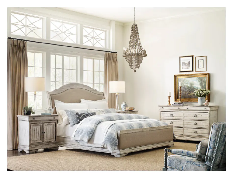 Kincaid 020-327P Selwyn Kelly Upholstered Sleigh California King Bed Complete Kincaid 020-327P Selwyn Kelly Upholstered Sleigh California King Bed Complete