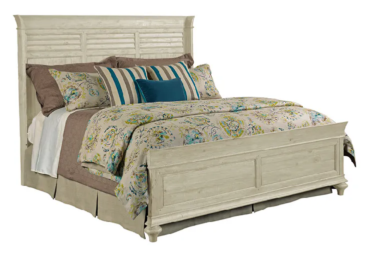 Kincaid 75-131 Weatherford Shelter Bed King Cornsilk Kincaid 75-131 Weatherford Shelter Bed King Cornsilk