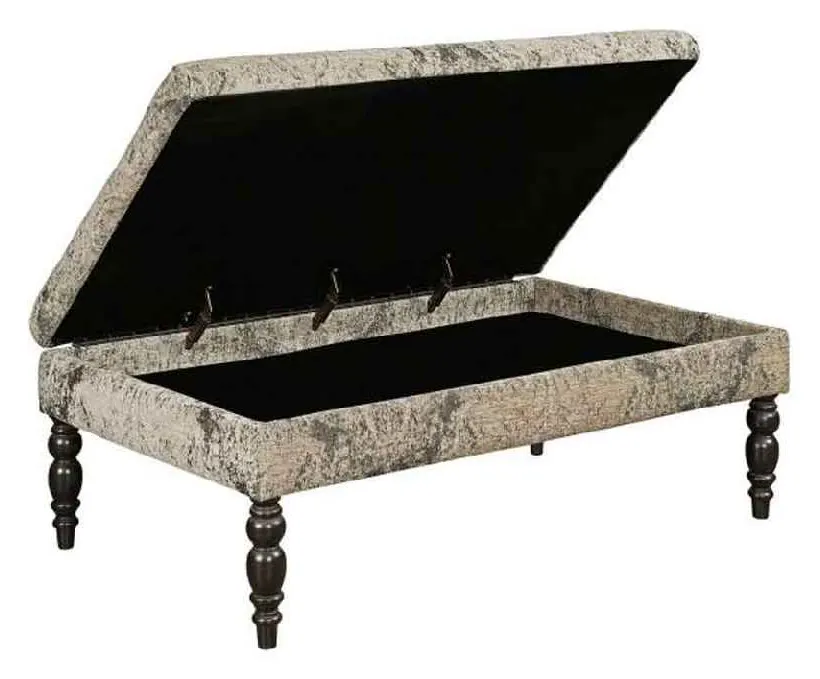 Kincaid UPH-OTT2-S1 Large Cocktail Ottoman Turned Leg Storage Kincaid UPH-OTT2-S1 Large Cocktail Ottoman Turned Leg Storage