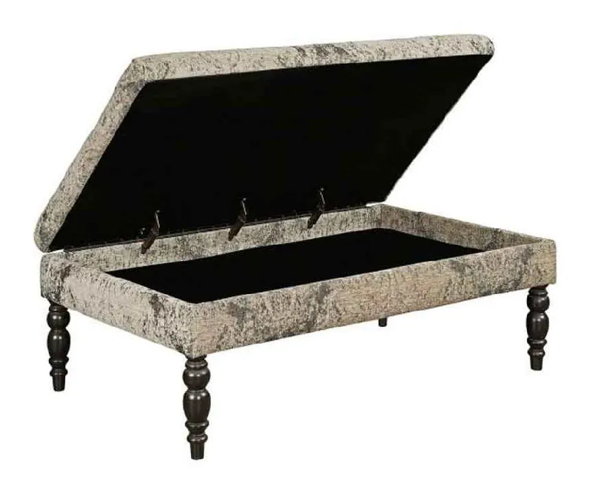 Kincaid UPH-OTT2-S1 Large Cocktail Ottoman Turned Leg Storage Kincaid UPH-OTT2-S1 Large Cocktail Ottoman Turned Leg Storage