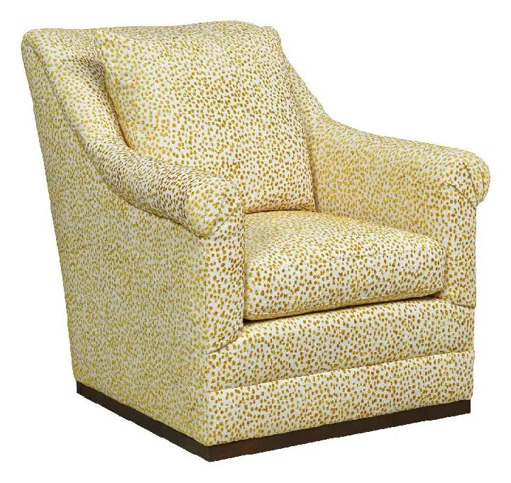 Kincaid UPH-071-02 Addison Swivel Chair with Wood Trim Base Kincaid UPH-071-02 Addison Swivel Chair with Wood Trim Base