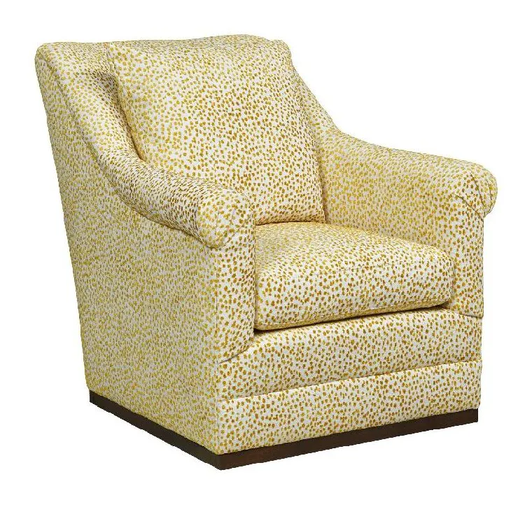 Kincaid UPH-071-02 Addison Swivel Chair with Wood Trim Base Kincaid UPH-071-02 Addison Swivel Chair with Wood Trim Base