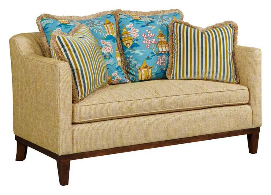 Kincaid UPH-337-05 Noella Settee With Wood Base Kincaid UPH-337-05 Noella Settee With Wood Base