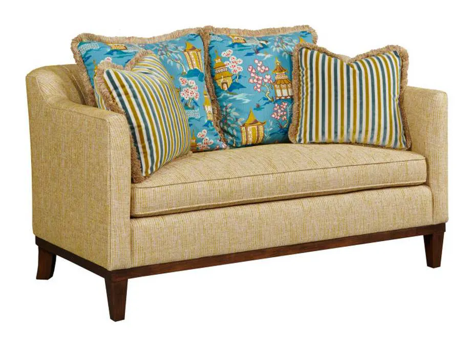 Kincaid UPH-337-05 Noella Settee With Wood Base Kincaid UPH-337-05 Noella Settee With Wood Base