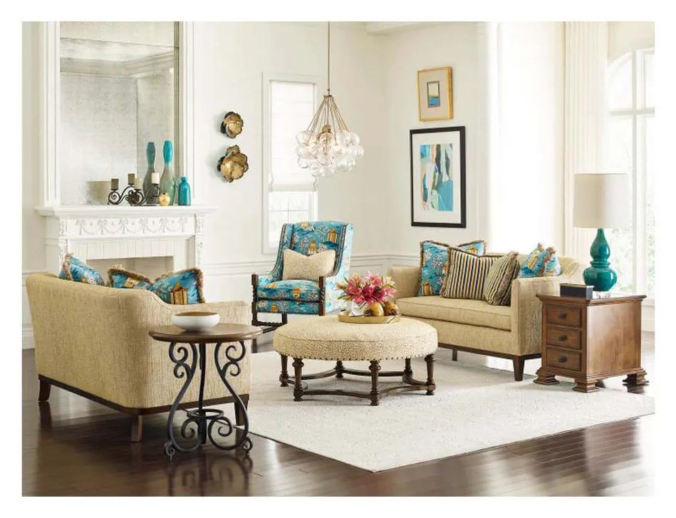 Kincaid UPH-337-05 Noella Settee With Wood Base Kincaid UPH-337-05 Noella Settee With Wood Base