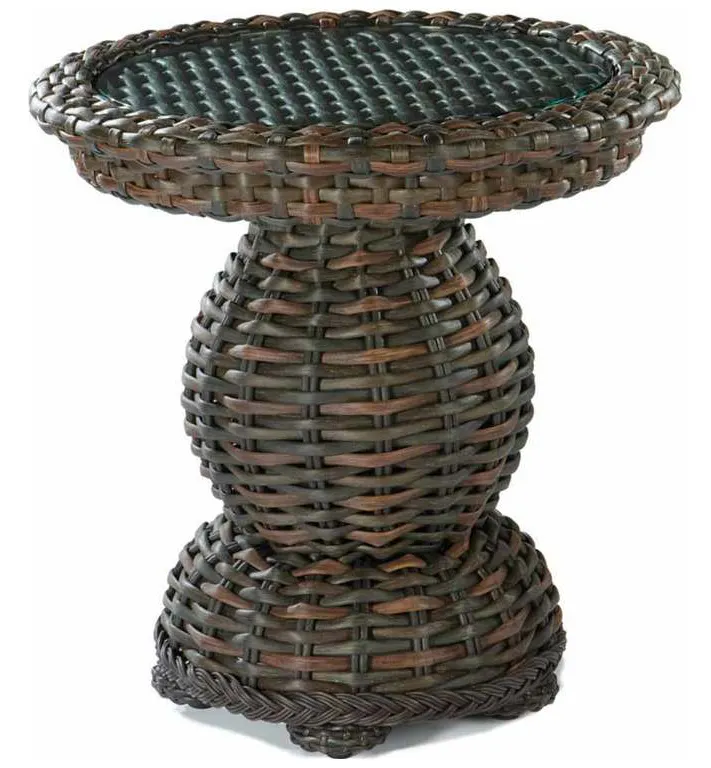 Lane Venture 9790-22 South Hampton End Table Woven Top with Glass Lane Venture 9790-22 South Hampton End Table Woven Top with Glass