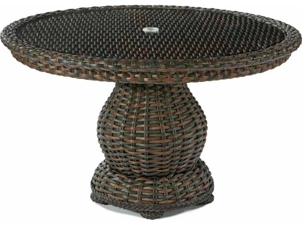 Lane Venture 9790-50 South Hampton 48 inch Round Dining Table Woven Top with Glass Lane Venture 9790-50 South Hampton 48 inch Round Dining Table Woven Top with Glass