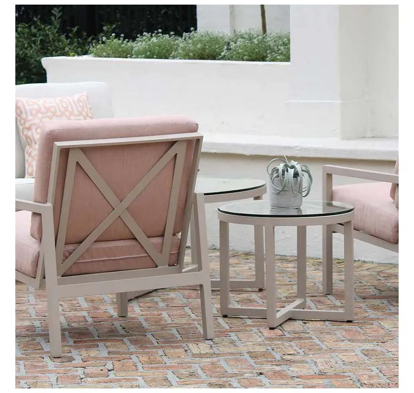 Lane Venture 455-62 Contempo Round End Table Glass Top Lane Venture 455-62 Contempo Round End Table Glass Top