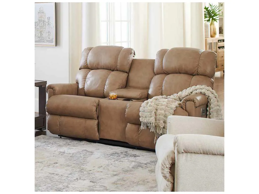 Lazboy 39U512  Pinnacle Power Wall Reclining Loveseat with Headrest and Console