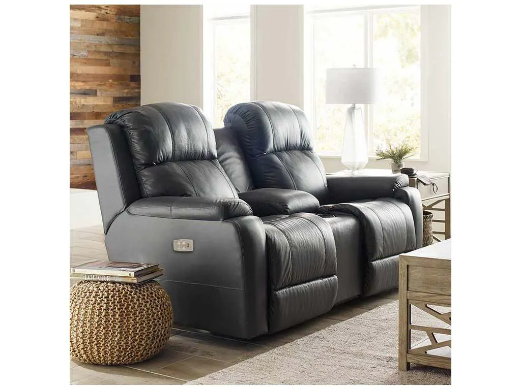 Lazboy 49P755  Dorian Power Reclining Loveseat with Console