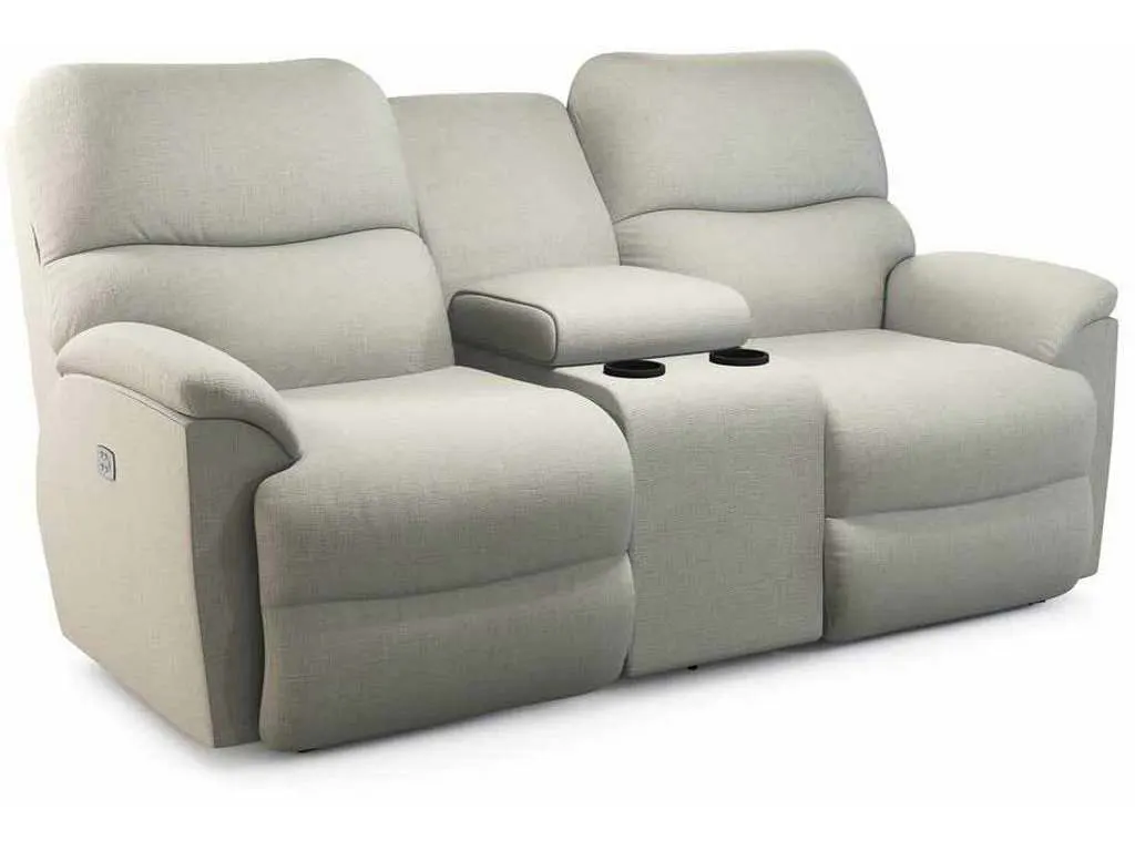 Lazboy U49724  Trouper Power Reclining Loveseat with Headrest and Console