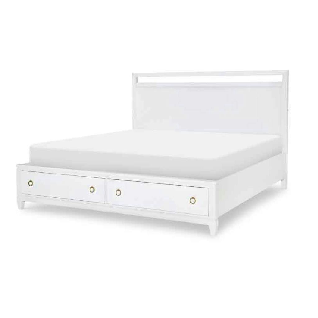 Legacy Classic 1160-4136K 1160-4106 1160-4236 1160-4904 Summerland White Finish Panel Bed with Storage King