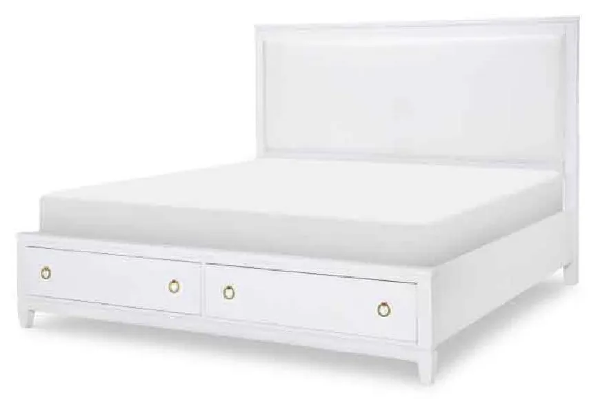 Legacy Classic 1160-4236K 1160-4206 1160-4236 1160-4904 Summerland White Finish Upholstered Bed with Storage King Legacy Classic 1160-4236K 1160-4206 1160-4236 1160-4904 Summerland White Finish Upholstered Bed with Storage King