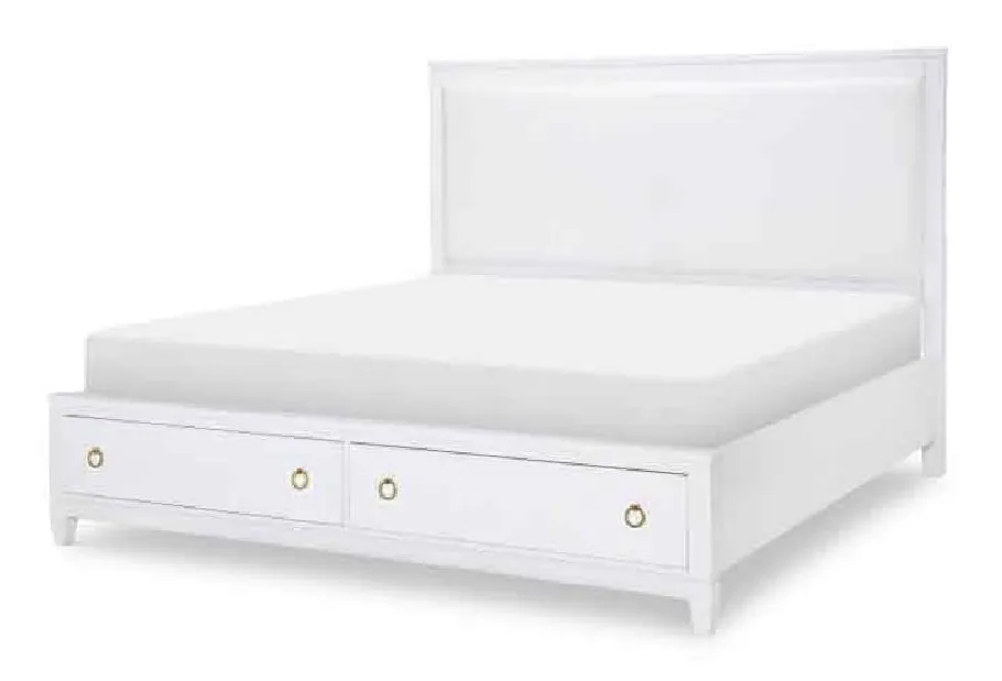 Legacy Classic 1160-4236K 1160-4206 1160-4236 1160-4904 Summerland White Finish Upholstered Bed with Storage King Legacy Classic 1160-4236K 1160-4206 1160-4236 1160-4904 Summerland White Finish Upholstered Bed with Storage King