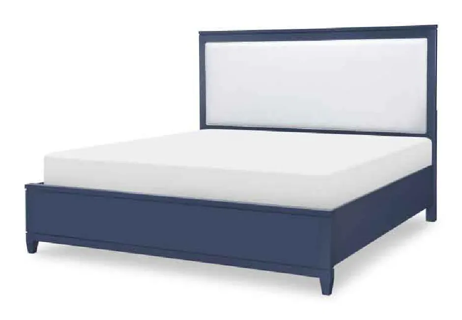 Legacy Classic 1162-4207K 1162-4206 1162-4216 1162-4903 Summerland Blue Finish Upholstered Bed CA King Legacy Classic 1162-4207K 1162-4206 1162-4216 1162-4903 Summerland Blue Finish Upholstered Bed CA King