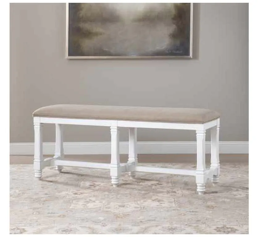Legacy Classic 1374-745 Essex White Counter Height Dining Bench Legacy Classic 1374-745 Essex White Counter Height Dining Bench