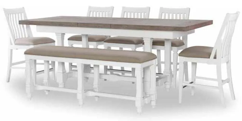 Legacy Classic 1374-745 Essex White Counter Height Dining Bench Legacy Classic 1374-745 Essex White Counter Height Dining Bench