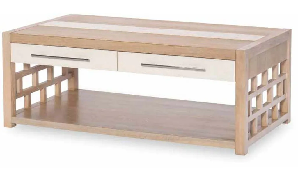 Legacy Classic 1500-103 Biscayne Rectangle Cocktail Table With Travertine Insert Legacy Classic 1500-103 Biscayne Rectangle Cocktail Table With Travertine Insert