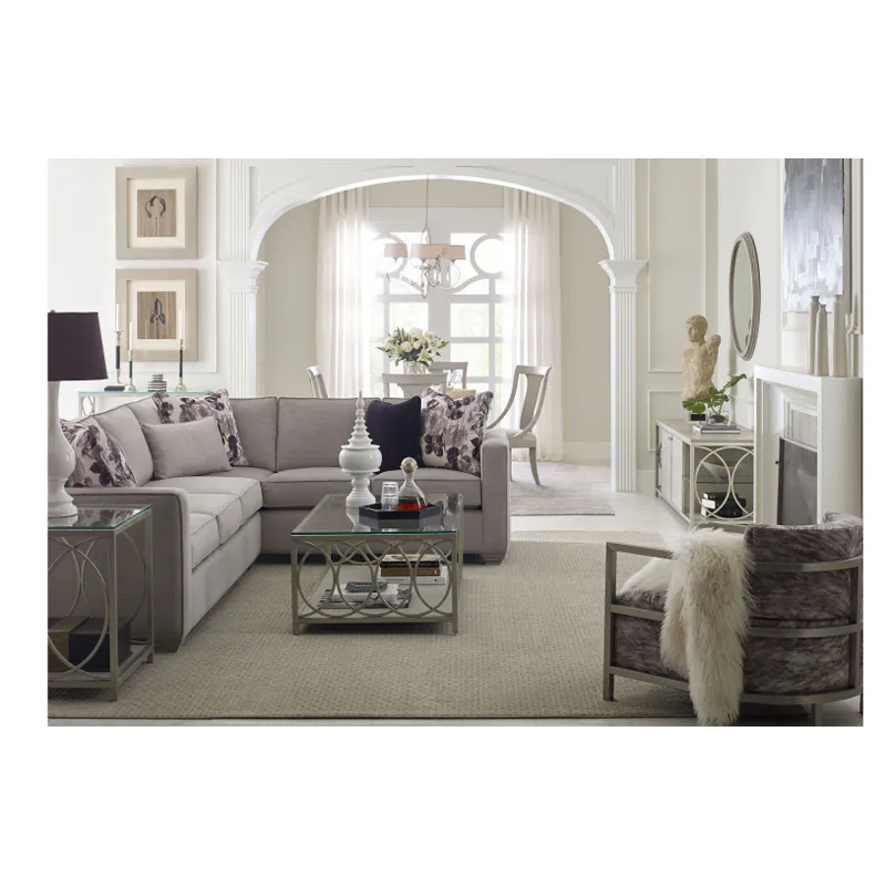 Rachael Ray Home 7200-501 Cinema Glass Top Rectangular Cocktail Table