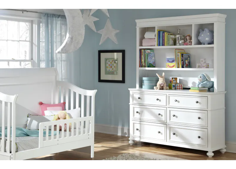 Legacy Classic Kids 2830-1100, 2830-7201 Madison Nursery Bookcase Hutch with Dresser Legacy Classic Kids 2830-1100, 2830-7201 Madison Nursery Bookcase Hutch with Dresser