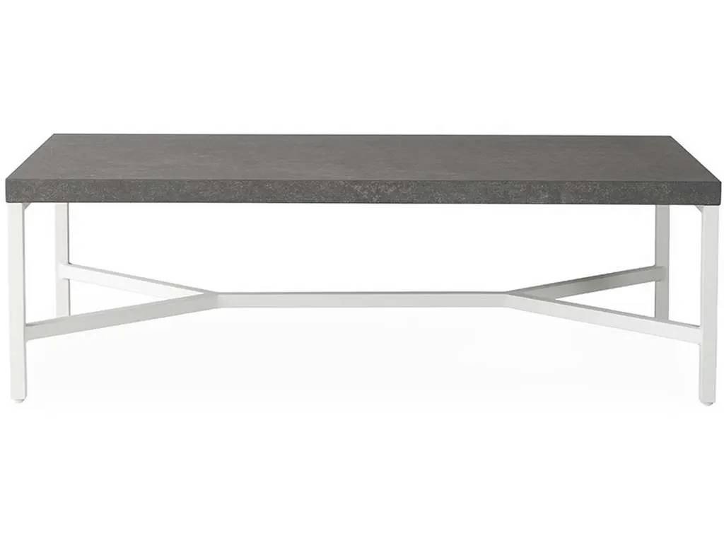 Lloyd Flanders 486244 Universal Accessories Rectangular Cocktail Table with Matte White frame