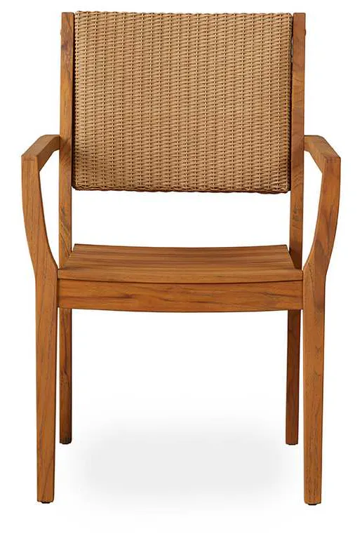 Lloyd Flanders 286201 Teak Loom Back Teak Dining Armchair Lloyd Flanders 286201 Teak Loom Back Teak Dining Armchair