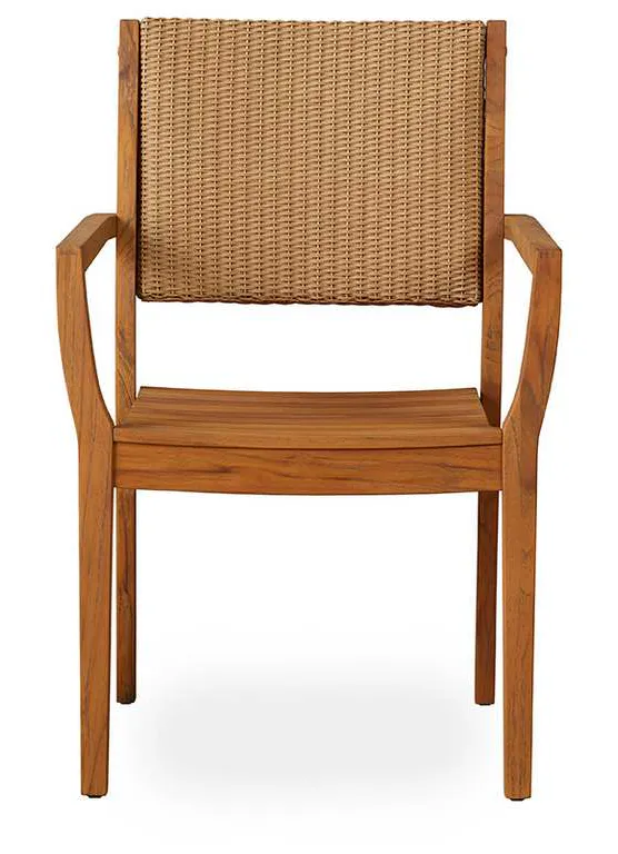 Lloyd Flanders 286201 Teak Loom Back Teak Dining Armchair Lloyd Flanders 286201 Teak Loom Back Teak Dining Armchair