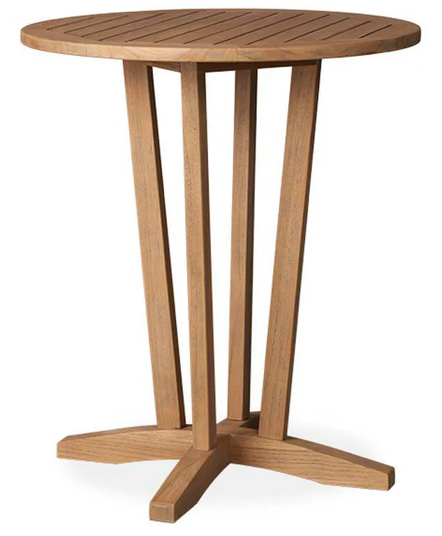 Lloyd Flanders 286340 Teak 30 Inch Round Bar Table Lloyd Flanders 286340 Teak 30 Inch Round Bar Table