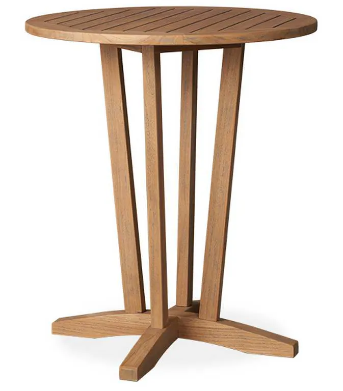 Lloyd Flanders 286340 Teak 30 Inch Round Bar Table Lloyd Flanders 286340 Teak 30 Inch Round Bar Table