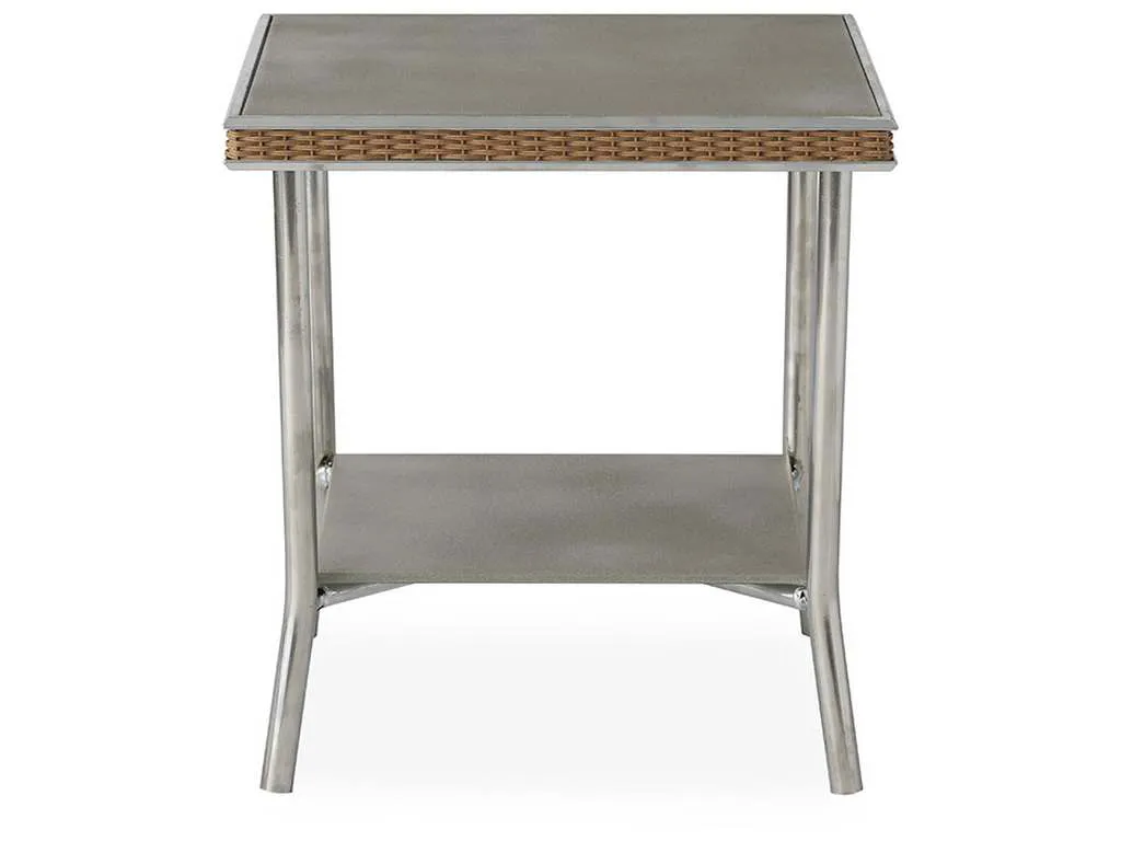 Lloyd Flanders 133043 Visions 20 Inch Square End Table with Reversible Glass