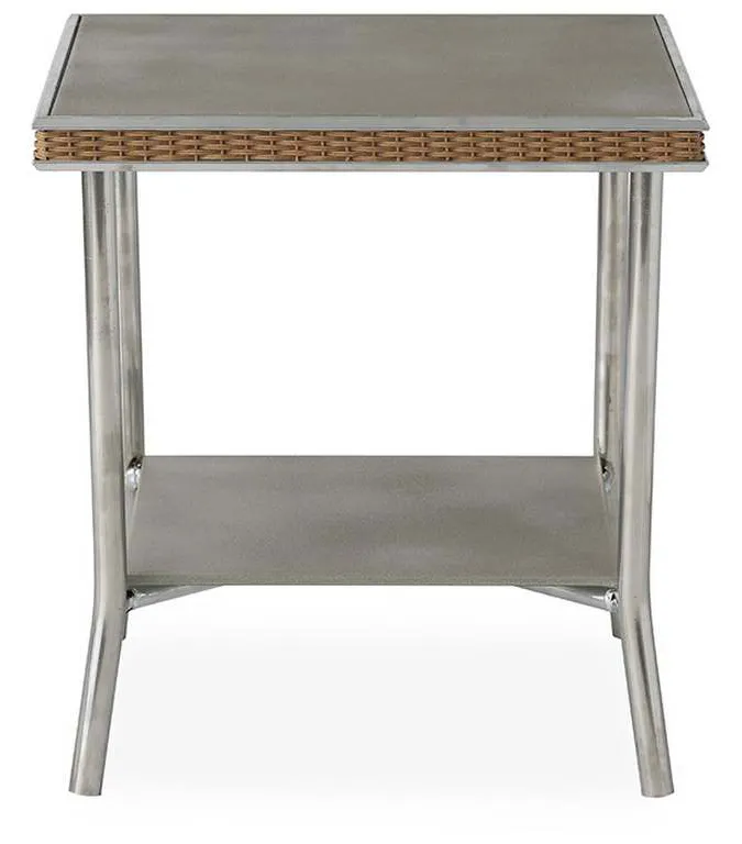 Lloyd Flanders 133043 Visions 20 Inch Square End Table with Reversible Glass Lloyd Flanders 133043 Visions 20 Inch Square End Table with Reversible Glass