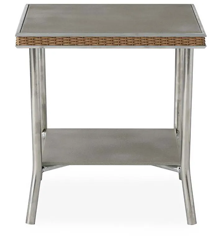 Lloyd Flanders 133043 Visions 20 Inch Square End Table with Reversible Glass Lloyd Flanders 133043 Visions 20 Inch Square End Table with Reversible Glass