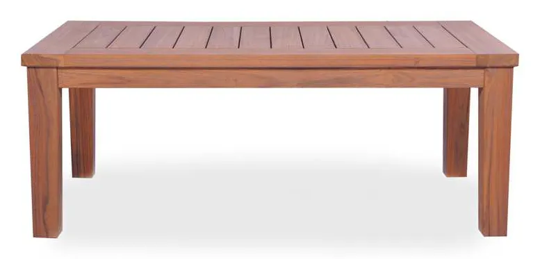 Lloyd Flanders 286444 Teak 45 Inch Rectangular Tapered Leg Cocktail Table Lloyd Flanders 286444 Teak 45 Inch Rectangular Tapered Leg Cocktail Table